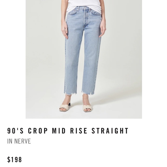 AGOLDE 90'S CROP MID RISE STRAIGHT
IN NERVE - Picture 6 of 9